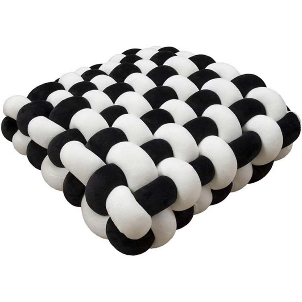 2 Pcs Knot Pillow Soft Throw Pillow Home Decoration Cushion Square Office Knotted Plush Throw Cushion for Living Room Bedroom Sofa Couch Living Room Decor, 12'' X 12''