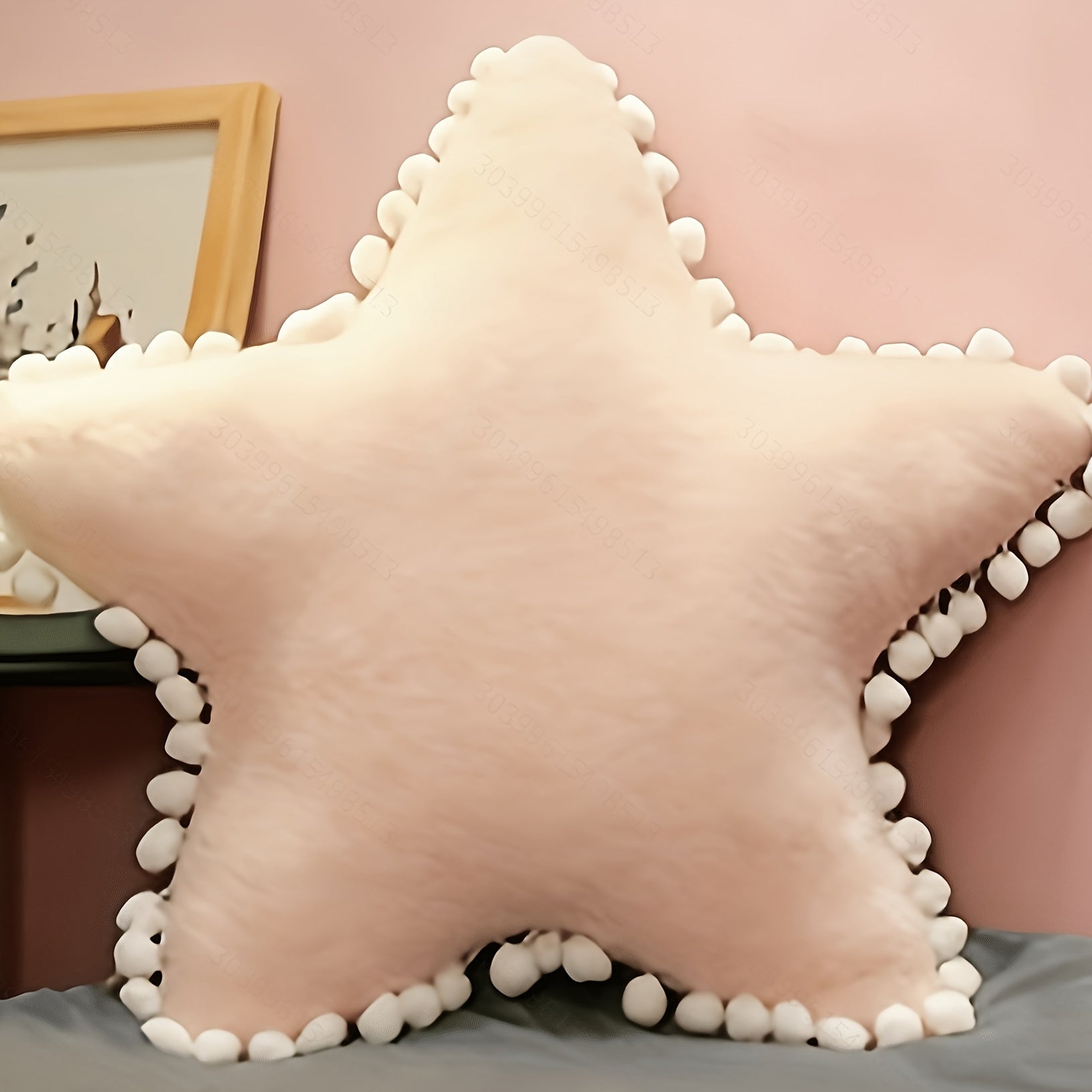 1pc Cute Five-pointed Star Throw Pillow, Green & Pink & Yellow & White, Suitable for Home Sofa Waist Rest, Office Pillow Seat Cushion, Car Decorative Throw Pillow