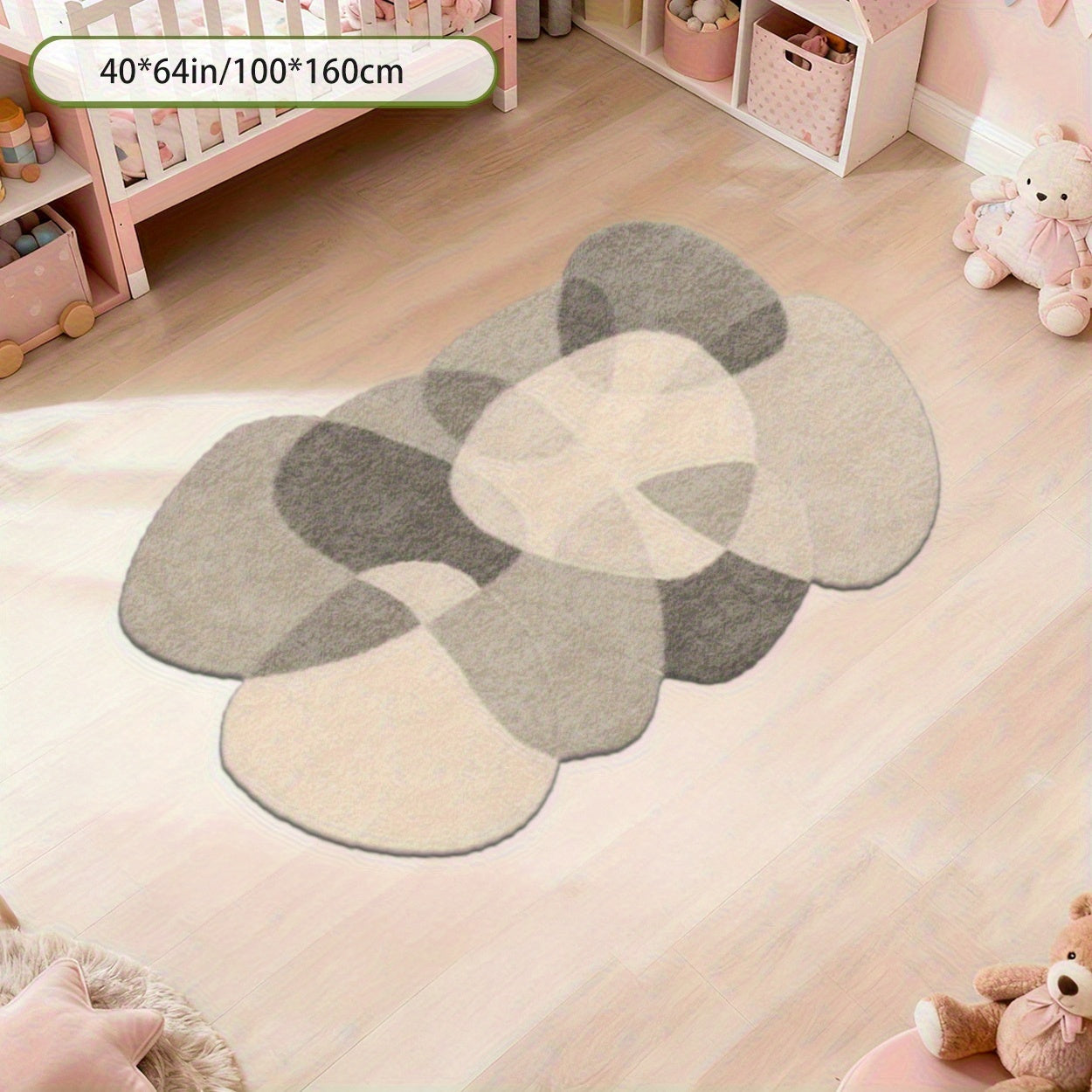 Irregularly Designed Pattern Carpet | Machine Washable, Rubber Backing, Polyester, Suitable For Various Rooms And Scenarios, Available In Multiple Sizes
