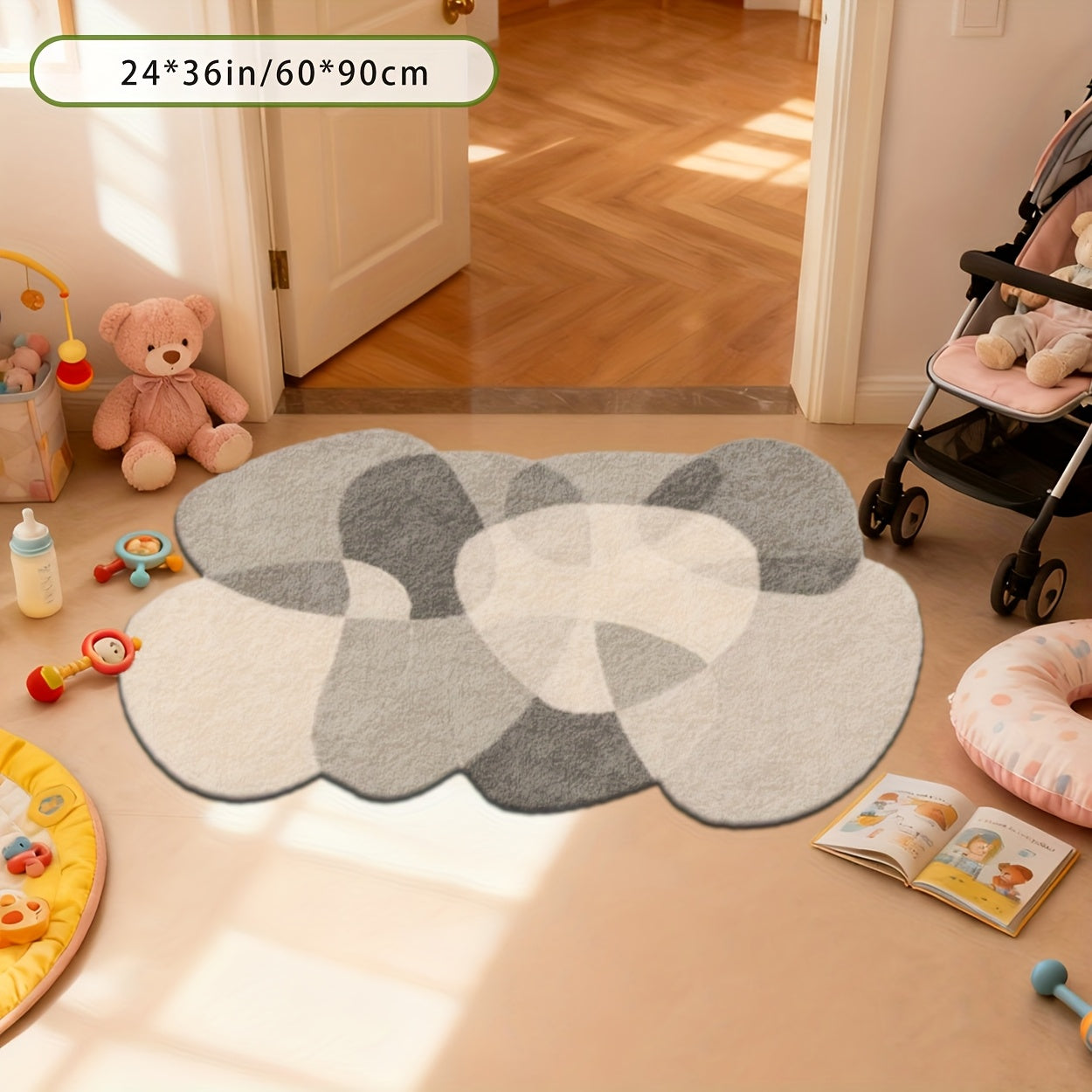 Irregularly Designed Pattern Carpet | Machine Washable, Rubber Backing, Polyester, Suitable For Various Rooms And Scenarios, Available In Multiple Sizes