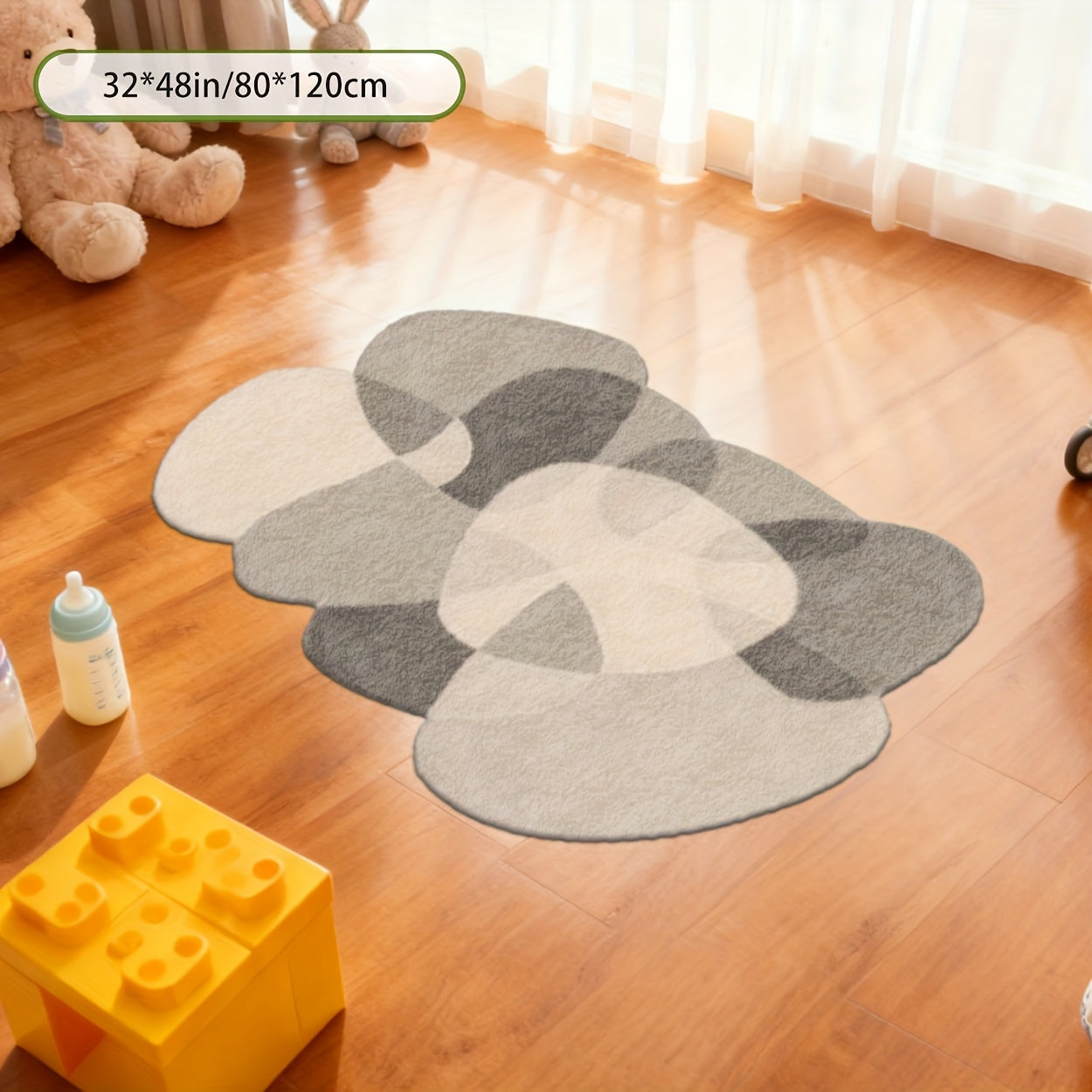 Irregularly Designed Pattern Carpet | Machine Washable, Rubber Backing, Polyester, Suitable For Various Rooms And Scenarios, Available In Multiple Sizes