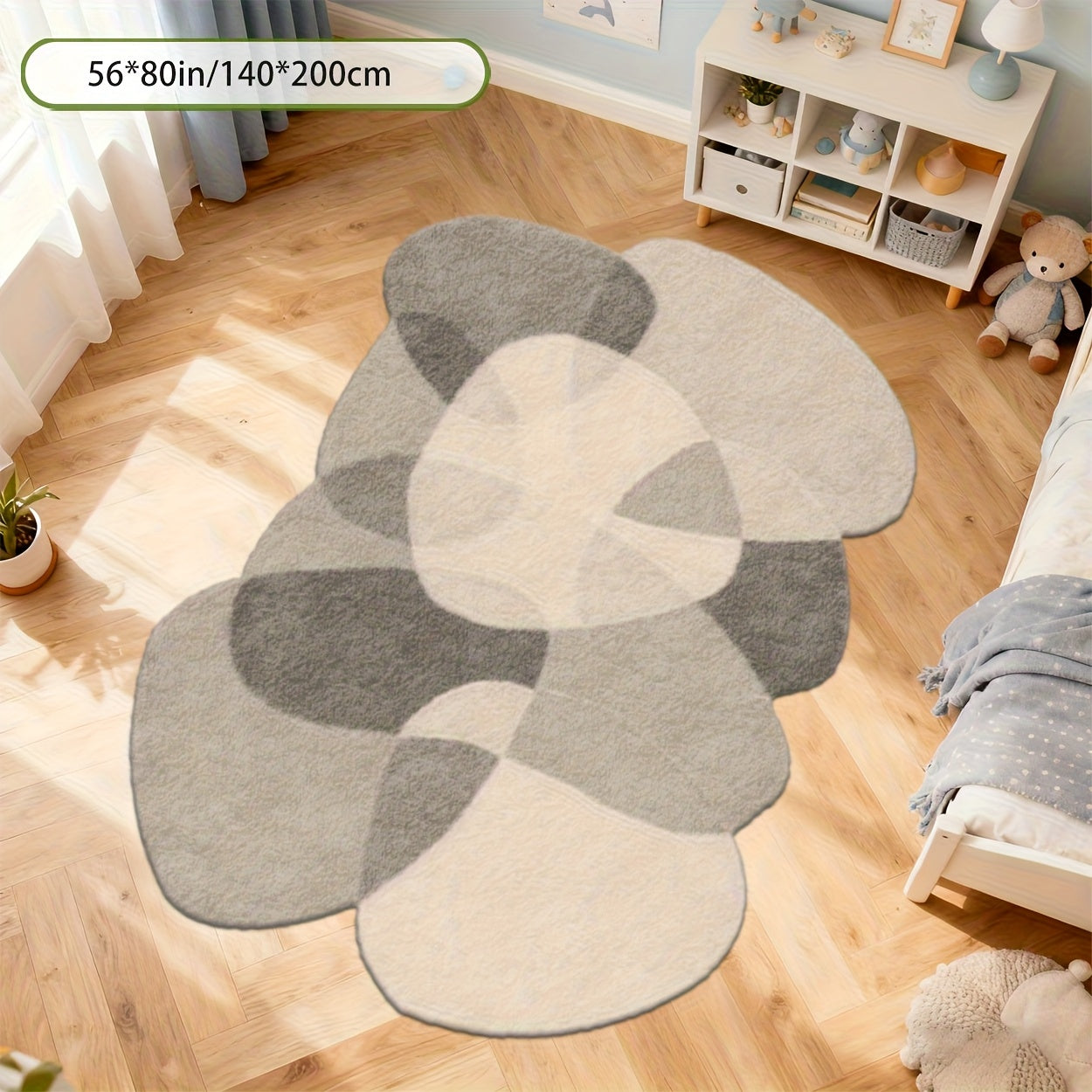 Irregularly Designed Pattern Carpet | Machine Washable, Rubber Backing, Polyester, Suitable For Various Rooms And Scenarios, Available In Multiple Sizes